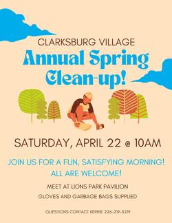 Clarksburg Village Annual Spring Clean Up